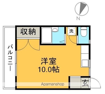 ピエノステッラ[1R/26.03m2]の間取図