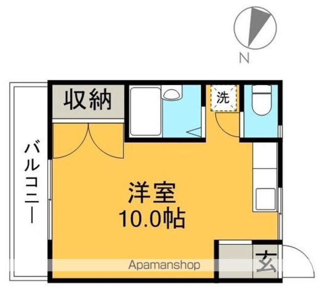ピエノステッラ[1R/26.03m2]の間取図