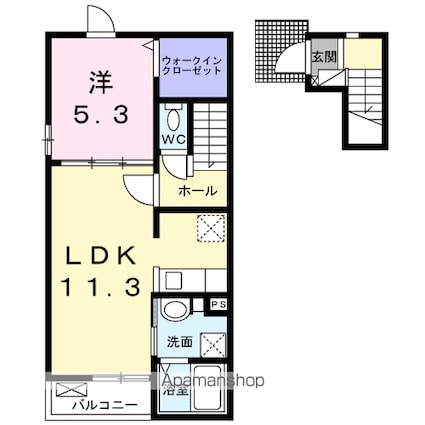 フィールドヒル　安曇野Ⅰ[1LDK/43.47m2]の間取図