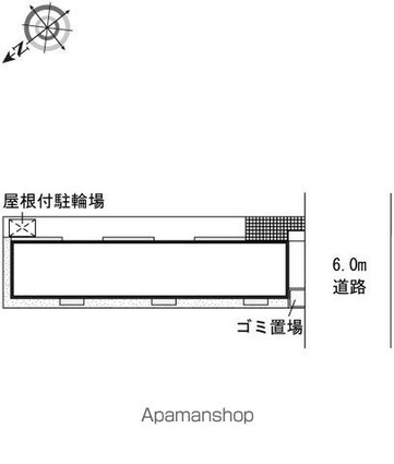 レオネクストケーズキューブ川名[1K/23.06m2]の配置図