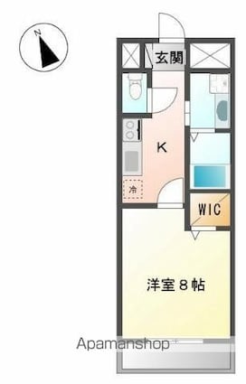 ベルメゾン今里　[1K/30.96m2]の間取図