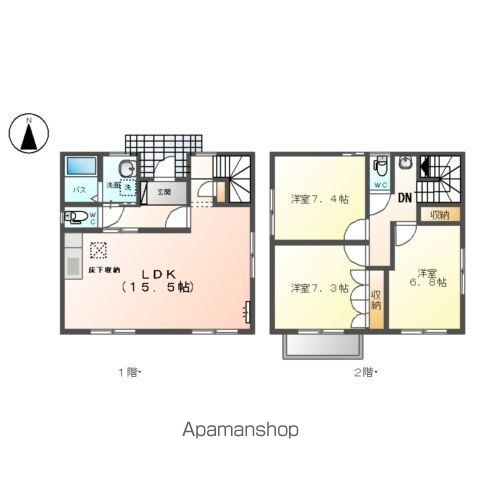 【岐阜市西鶉の戸建ての間取り】