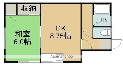 コーポ槇[1DK/34.22m2]の間取図