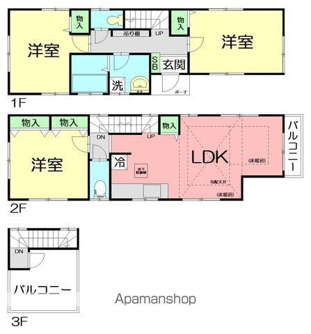 ＪＲ東海道本線 辻堂駅 徒歩11分 2階建 築23年の間取り写真