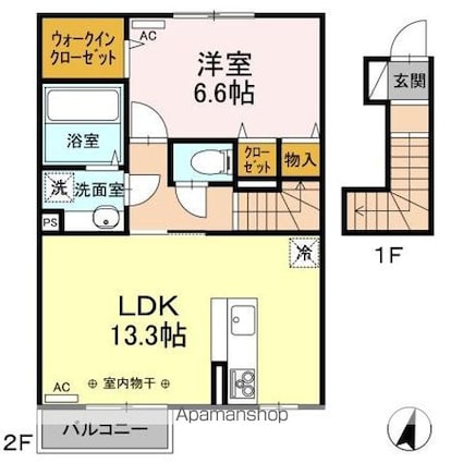 ルミエール・Ｔ　Ｂ[1LDK/53.64m2]の間取図