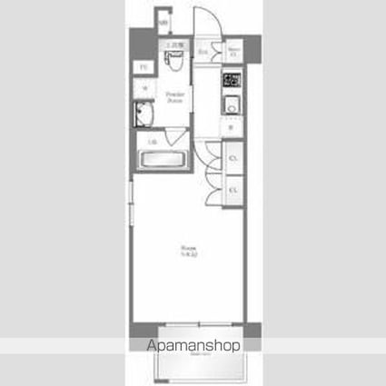 メイクスデザイン入谷アジールコート[1K/26.4m2]の間取図