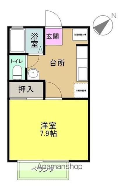 シガハイツⅩ[1DK/27.94m2]の間取図