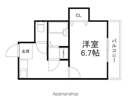 Ｎａｓｕ１１[1R/25m2]の間取図