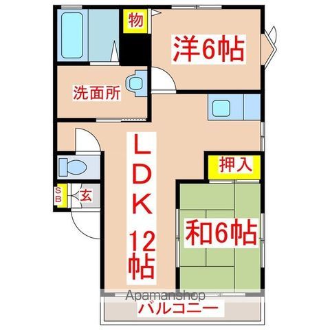 グランヒル伊敷B棟の間取り写真
