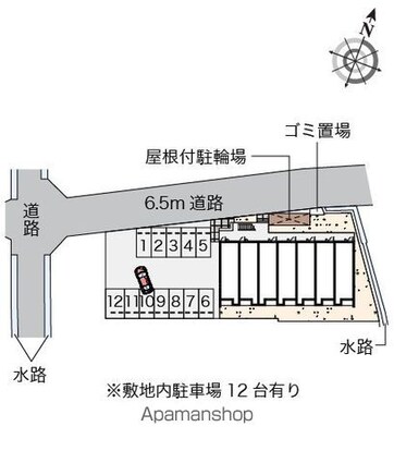 香川県丸亀市津森町[1K/31.69m2]の配置図