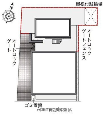 レオパレスルミエール　駒場東大[1K/20.28m2]の配置図