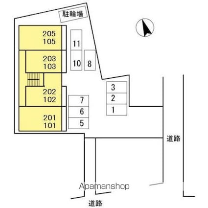 ナンシーコート[1R/37.78m2]の配置図