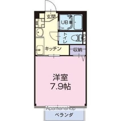 タウンコート[1K/24.09m2]の間取図