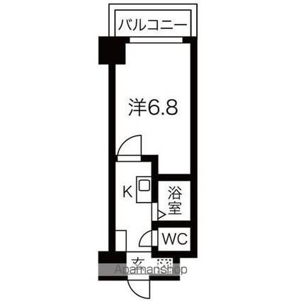 愛知県名古屋市東区泉２丁目[1K/21.87m2]の間取図