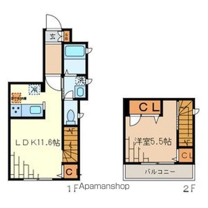 ノワイエ[1LDK/43.25m2]の間取図