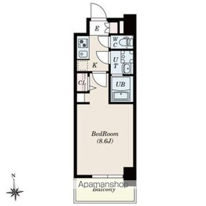 ＳーＲＥＳＩＤＥＮＣＥ尾頭橋ｂｅａｕｔｅ[1K/25.61m2]の間取図