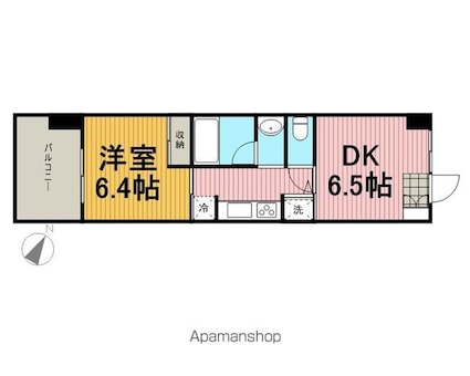 レジディア南千住[1DK/37.1m2]の間取図