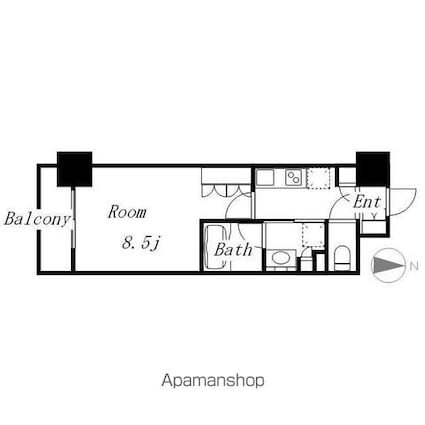 ＯＫＢアヴェニール菊井町[1K/29.76m2]の間取図