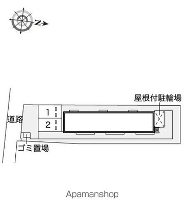 和歌山県和歌山市手平４丁目[1K/21.2m2]の配置図