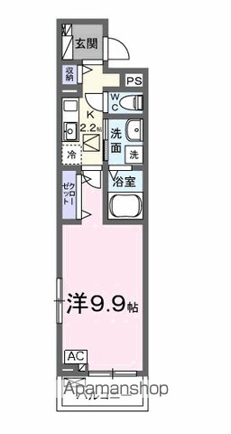 岐阜市北鶉のアパートの間取り