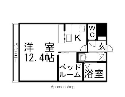 コルトーナ壱番館[1K/41.31m2]の間取図