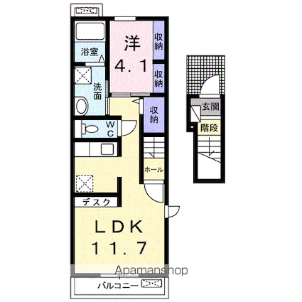 フォレスタ吹上[1LDK/40.09m2]の間取図