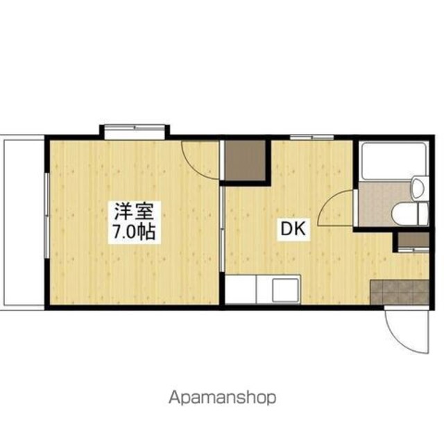 ハイム坂本[1DK/22.69m2]の間取図