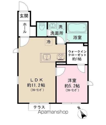 国分寺市本多のアパートの間取り