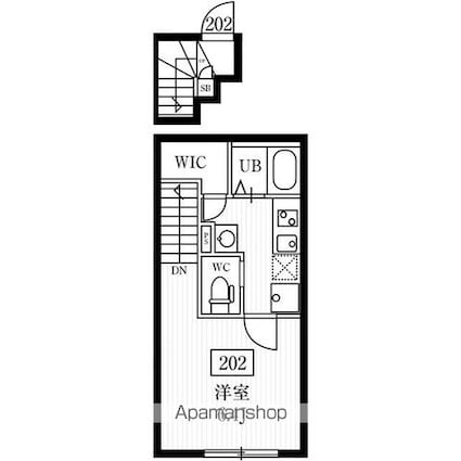 ミハス千川Ⅱ[1K/23.6m2]の間取図