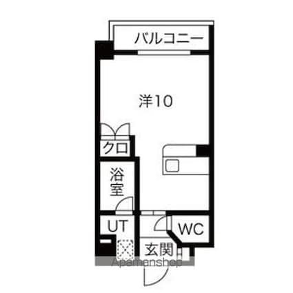 シティライフ今池南[1K/24.79m2]の間取図