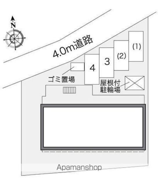 レオパレスＭＩＮＡＭＯＴＯ[1K/19.87m2]の配置図
