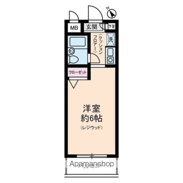 菱和パレス世田谷千歳台[1R/18.7m2]の間取図