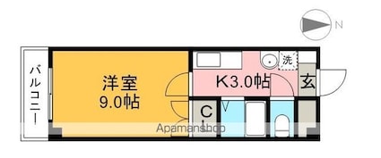 マンションセレスト[1K/25m2]の間取図