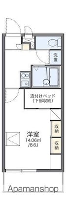 レオパレスアベニュー新涯[1K/23.18m2]の間取図