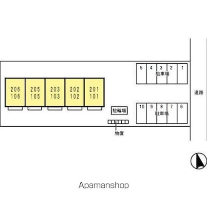ポルト・イースト[1LDK/33.39m2]の配置図