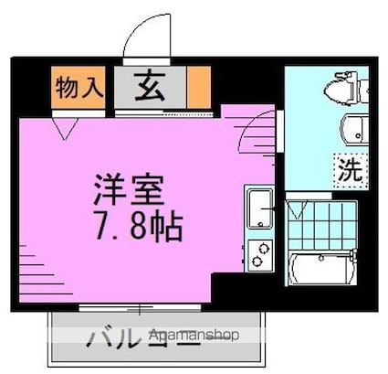 クレヴィスタ方南町[1K/20.58m2]の間取図