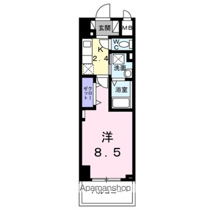 Ｂｒｉｇｈｔ　Ｇａｔｅ　名古屋[1K/27.61m2]の間取図