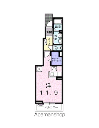 熊本県八代市田中北町[1R/32.94m2]の間取図