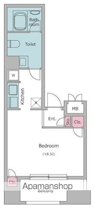 ピアネッタ汐留[1R/30.89m2]の間取図