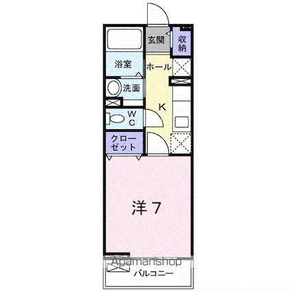 和歌山県和歌山市手平５丁目[1K/26.08m2]の間取図