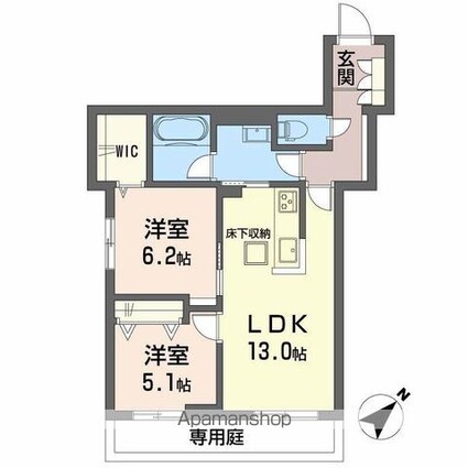 フィグ古江東町[2LDK/60.39m2]の間取図