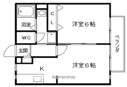 カサベルデ追分[1LDK/35.91m2]の間取図