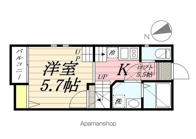 【福岡市東区箱崎のアパートの間取り】