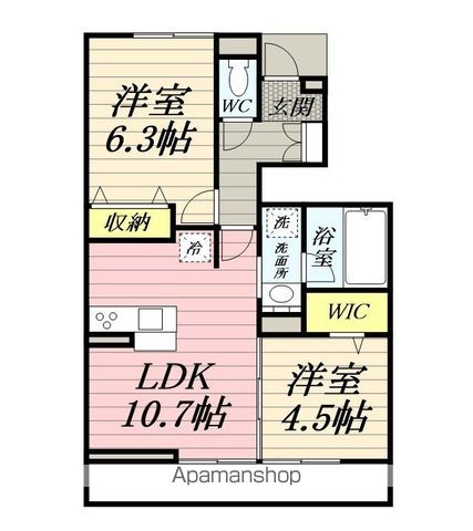 アジュールSの間取り写真