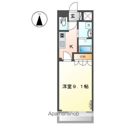 ラ　クローン[1K/30.96m2]の間取図