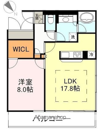 ＶＩＡ定禅寺[1LDK/65.53m2]の間取図