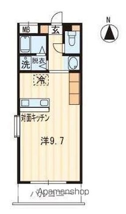 香川県高松市太田上町[1K/31.57m2]の間取図