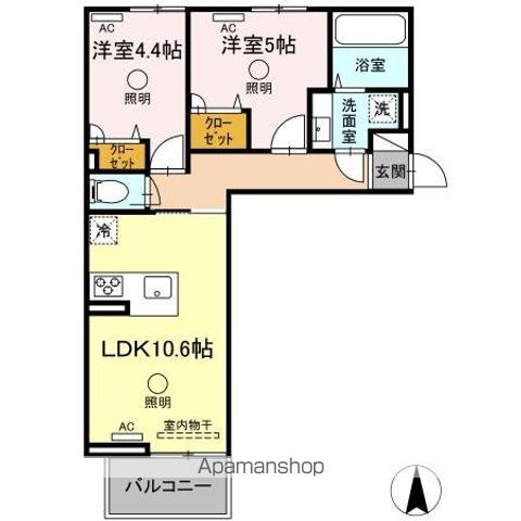 ルピナスシーサイド D棟の間取り写真