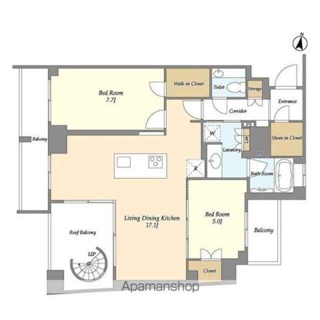 ＬａＳａｎｔｅ桜新町[2LDK/73.17m2]の間取図
