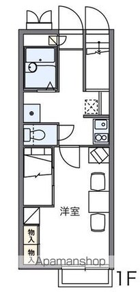 レオパレスルミエールⅡ[1K/23.71m2]の間取図